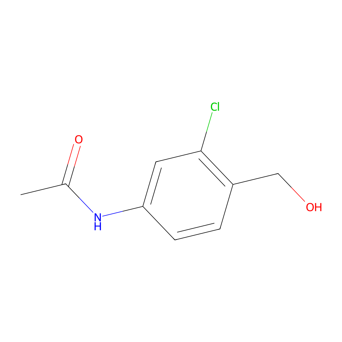 N-[3-chloro-4-(hydroxymethyl)phenyl]acetamide molecular structure, CAS 137548-23-3