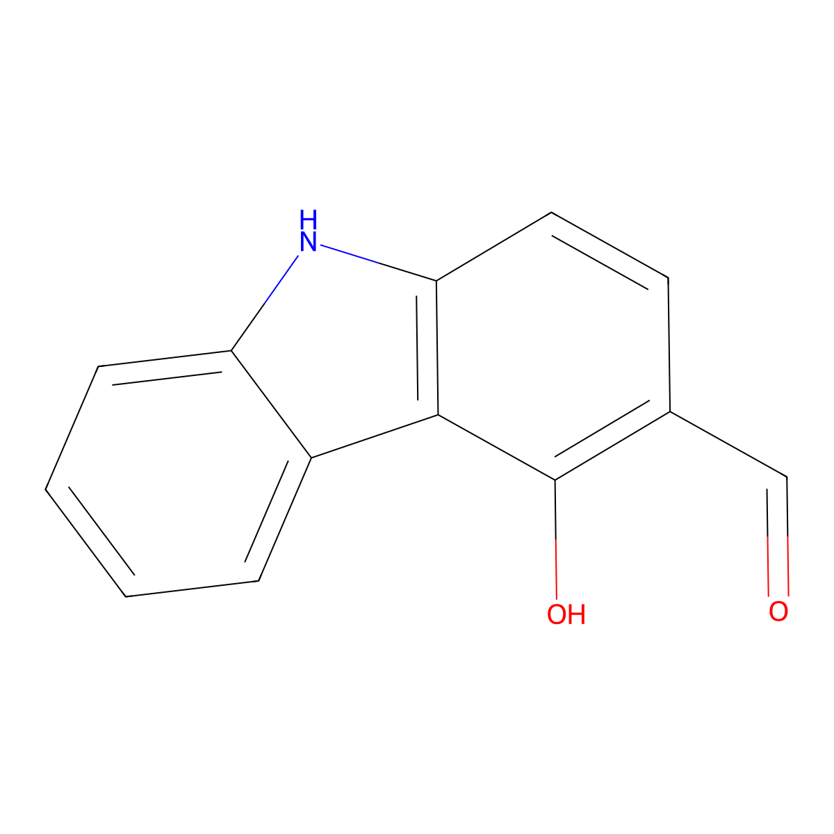 4-hydroxy-9H-carbazole-3-carbaldehyde molecular structure, CAS 1375487-97-0