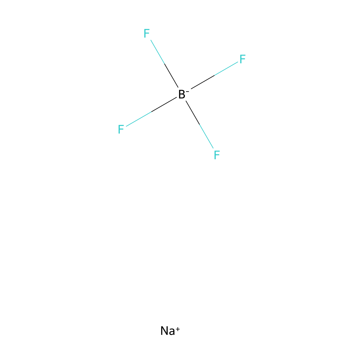 sodium tetrafluoroborate molecular structure, CAS 13755-29-8