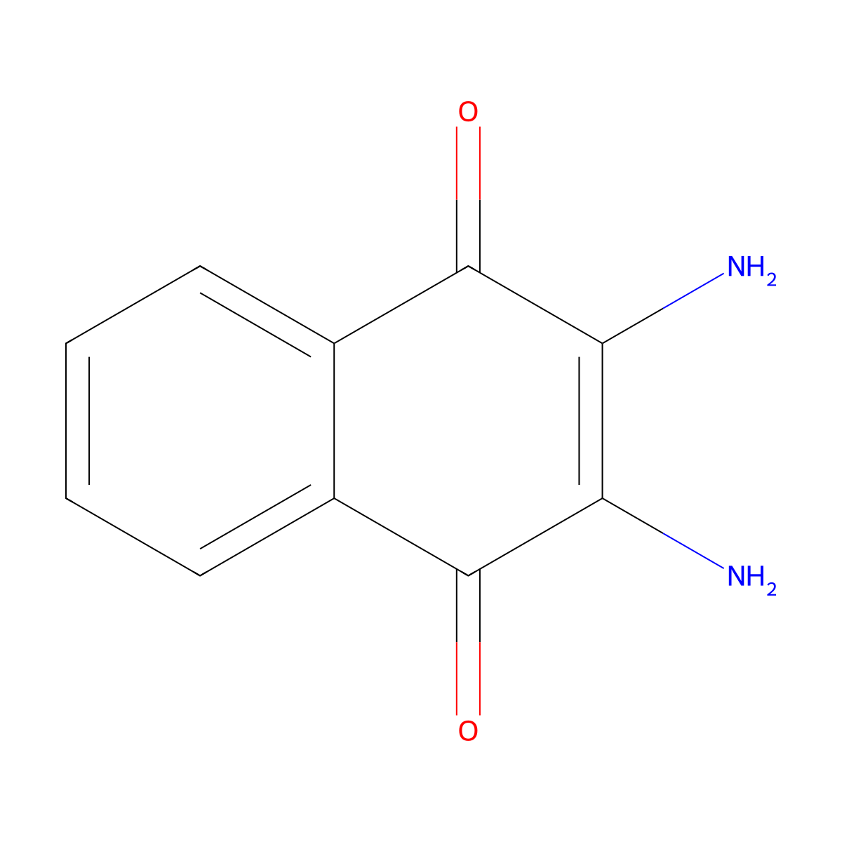 2,3-Diaminonaphthalene-1,4-dione molecular structure, CAS 13755-95-8