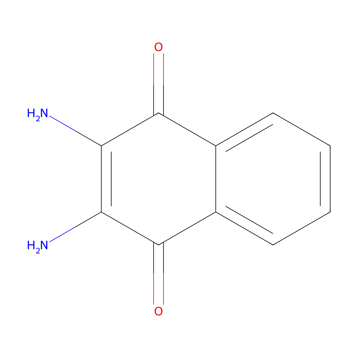 2,3-Diaminonaphthalene-1,4-dione molecular structure, CAS 13755-95-8