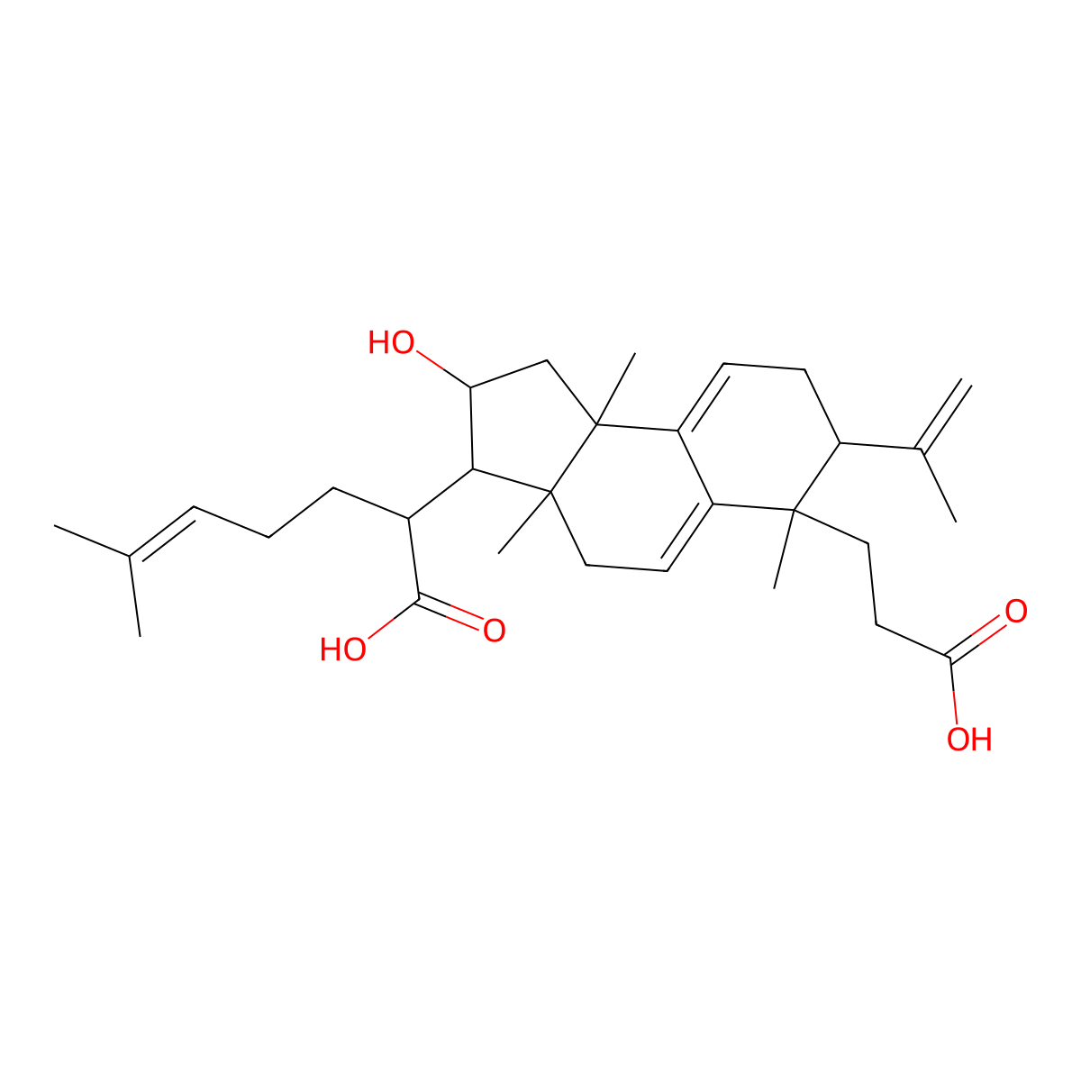 Poricoic Acid B molecular structure, CAS 137551-39-4