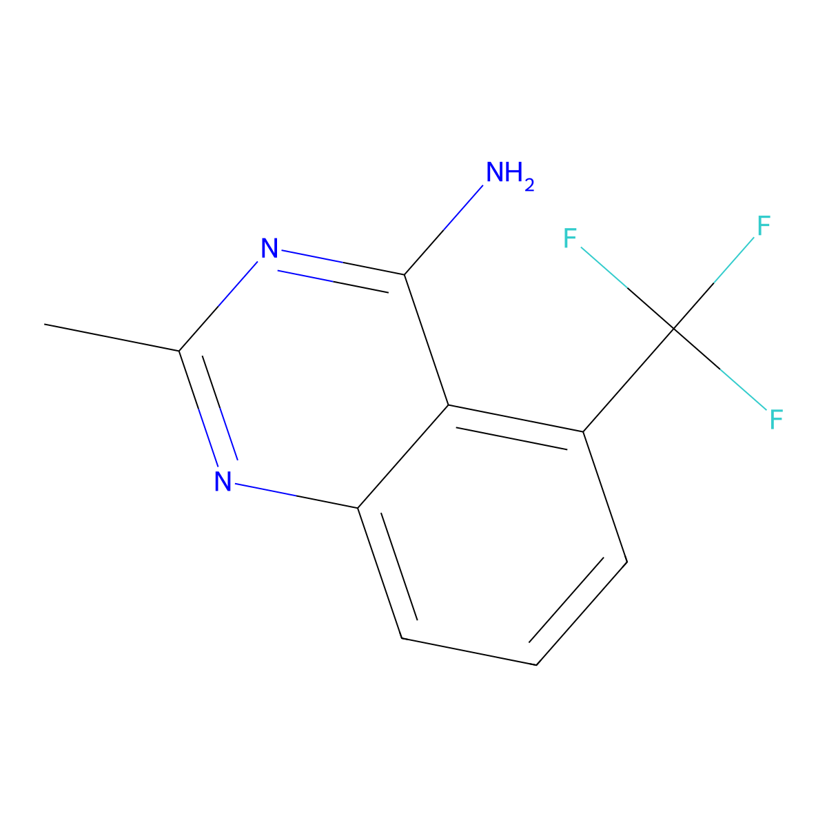 2-Methyl-5-(trifluoromethyl)quinazolin-4-amine molecular structure, CAS 137553-49-2