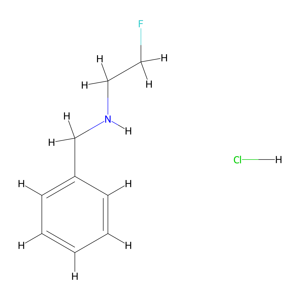 Benzyl(2-fluoroethyl)amine hydrochloride molecular structure, CAS 1375550-48-3