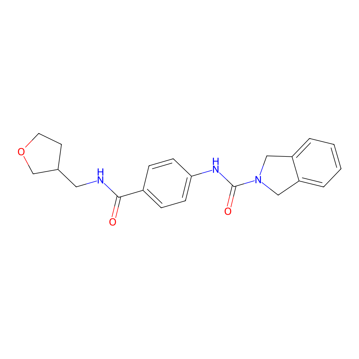 N-[4-({[(3s)-Oxolan-3-Yl]methyl}carbamoyl)phenyl]-1,3-Dihydro-2h-Isoindole-2-Carboxamide molecular structure, CAS 1375557-33-7