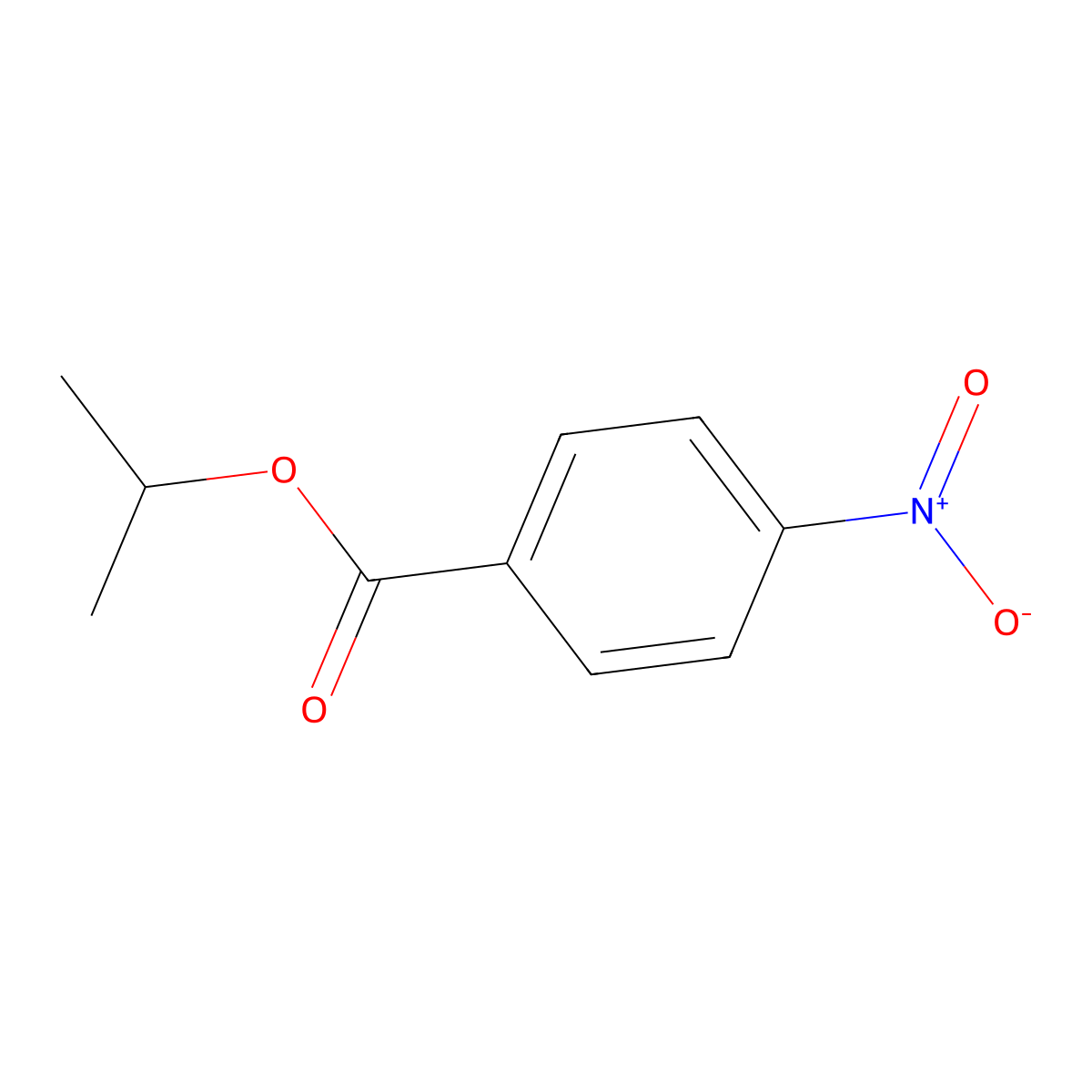 Isopropyl 4-nitrobenzoate molecular structure, CAS 13756-40-6