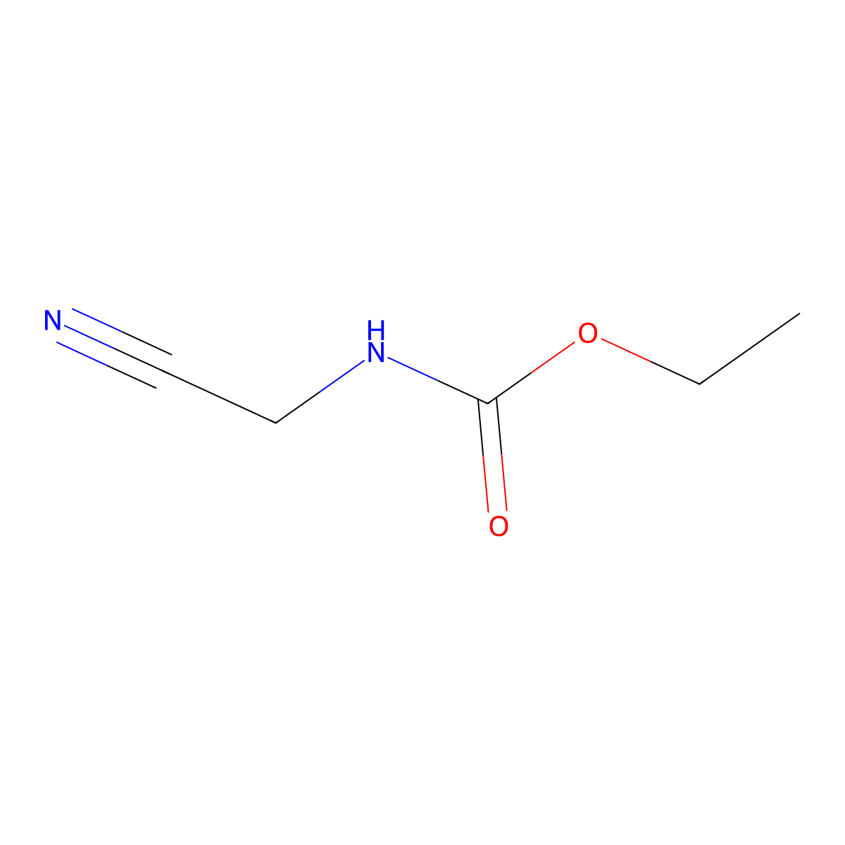 Carbamic acid, N-(cyanomethyl)-, ethyl ester molecular structure, CAS 13756-48-4