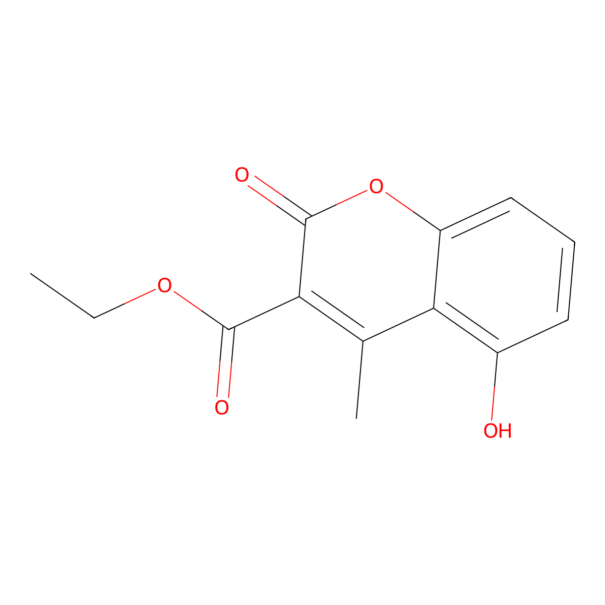 Ethyl 5-hydroxy-4-methyl-2-oxo-2H-chromene-3-carboxylate molecular structure, CAS 137565-36-7