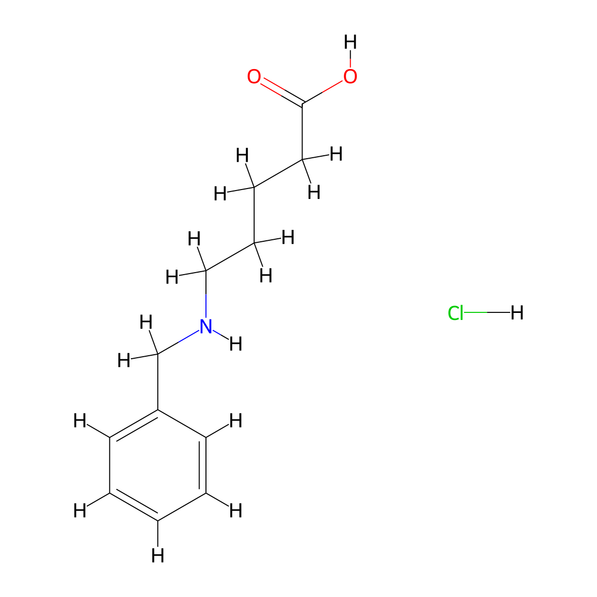 5-(Benzylamino)pentanoic acid hydrochloride molecular structure, CAS 137565-39-0