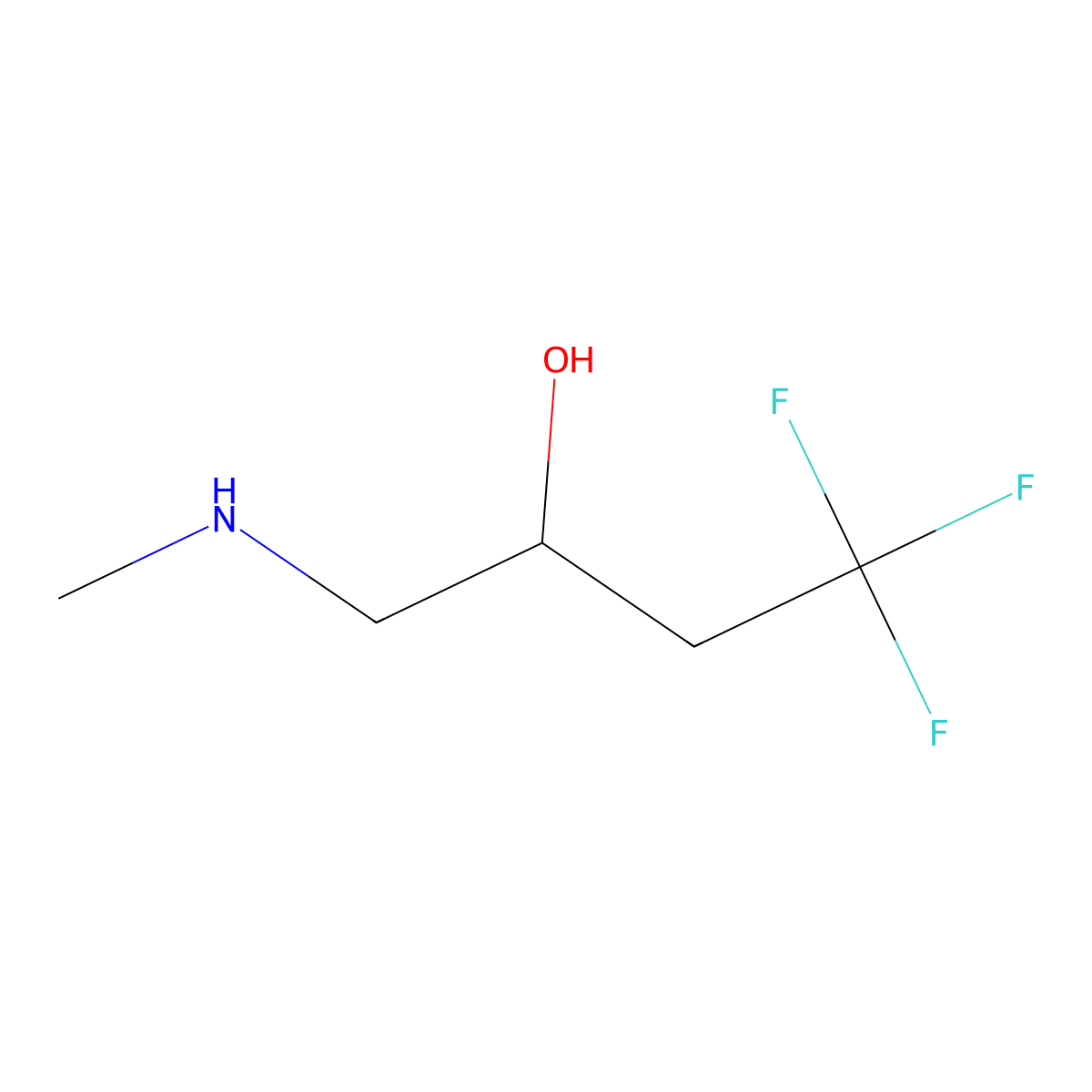 4,4,4-Trifluoro-1-(methylamino)butan-2-ol molecular structure, CAS 1375707-85-9