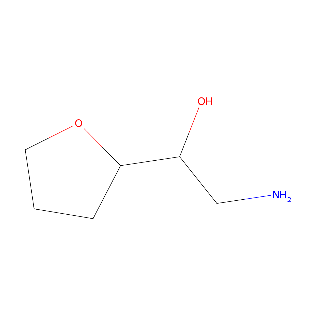 2-Amino-1-(oxolan-2-yl)ethan-1-ol molecular structure, CAS 1375709-26-4