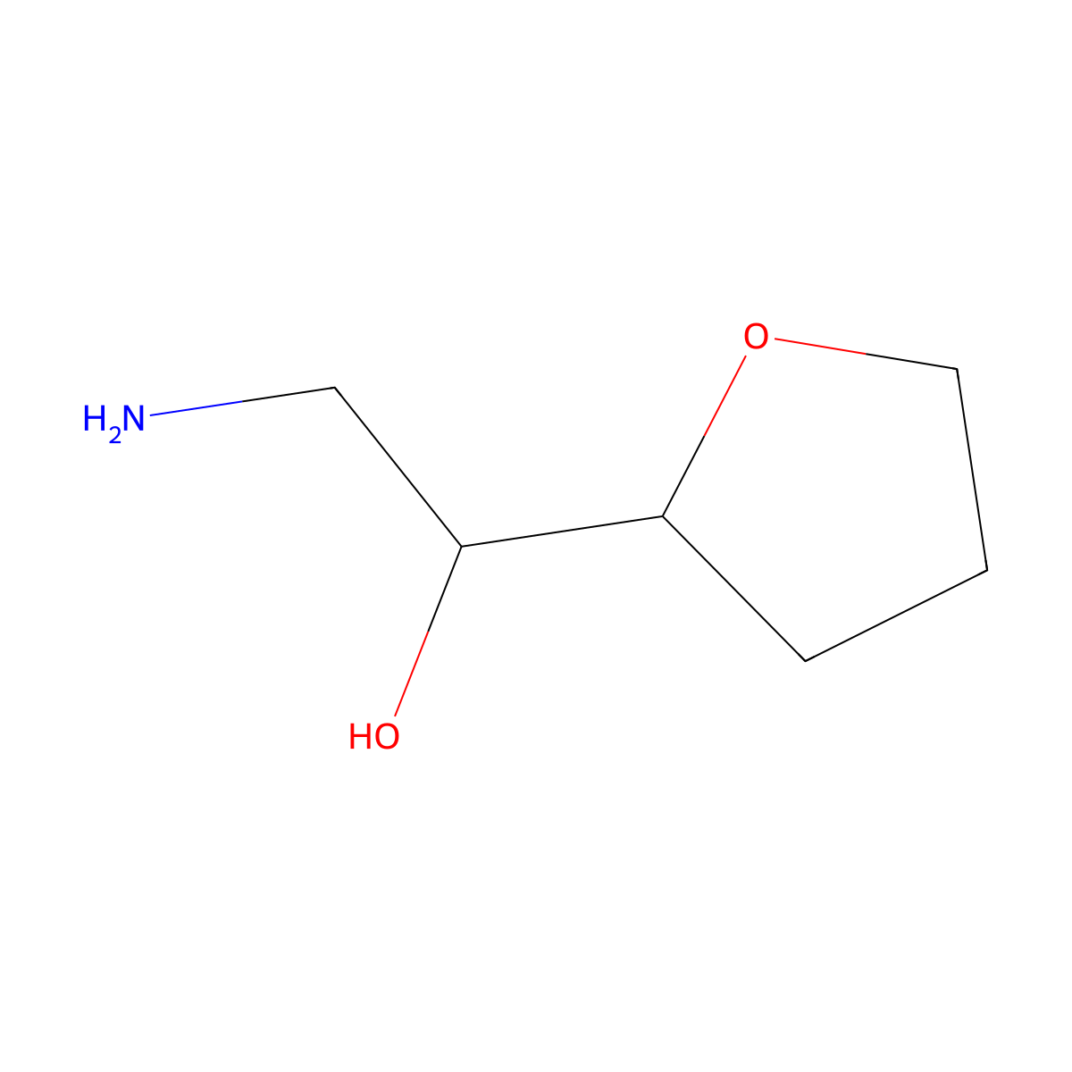 2-Amino-1-(oxolan-2-yl)ethan-1-ol molecular structure, CAS 1375709-26-4