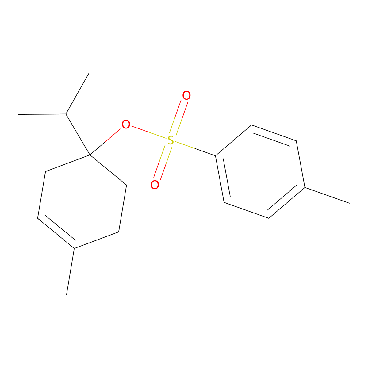 4-Methyl-1-(propan-2-yl)cyclohex-3-en-1-yl 4-methylbenzene-1-sulfonate molecular structure, CAS 1375709-58-2