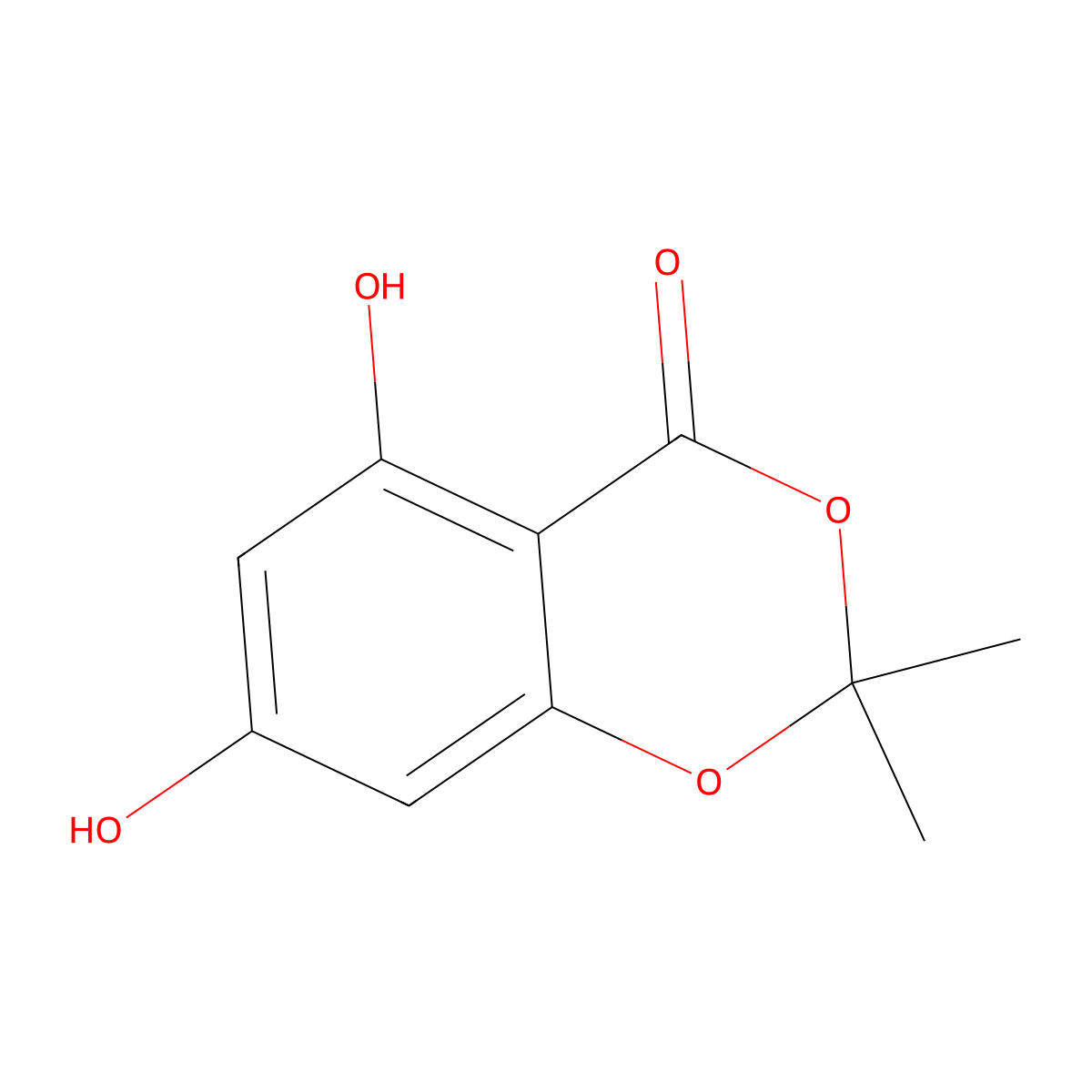 5,7-Dihydroxy-2,2-dimethyl-4H-1,3-benzodioxin-4-one molecular structure, CAS 137571-73-4