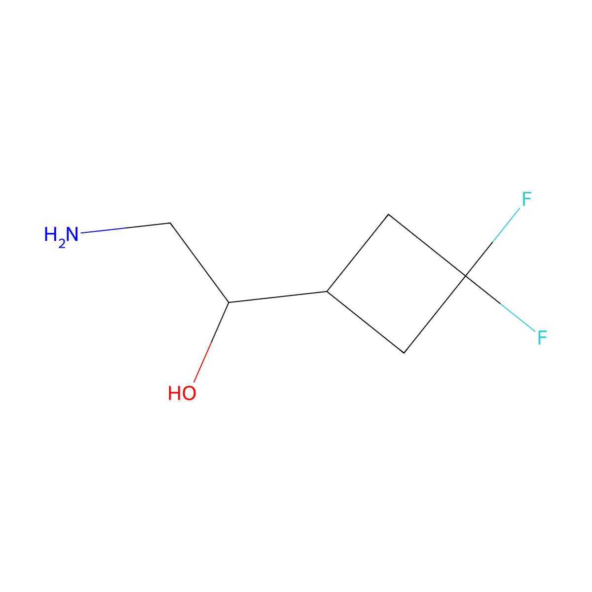 2-Amino-1-(3,3-difluorocyclobutyl)ethan-1-ol molecular structure, CAS 1375710-53-4