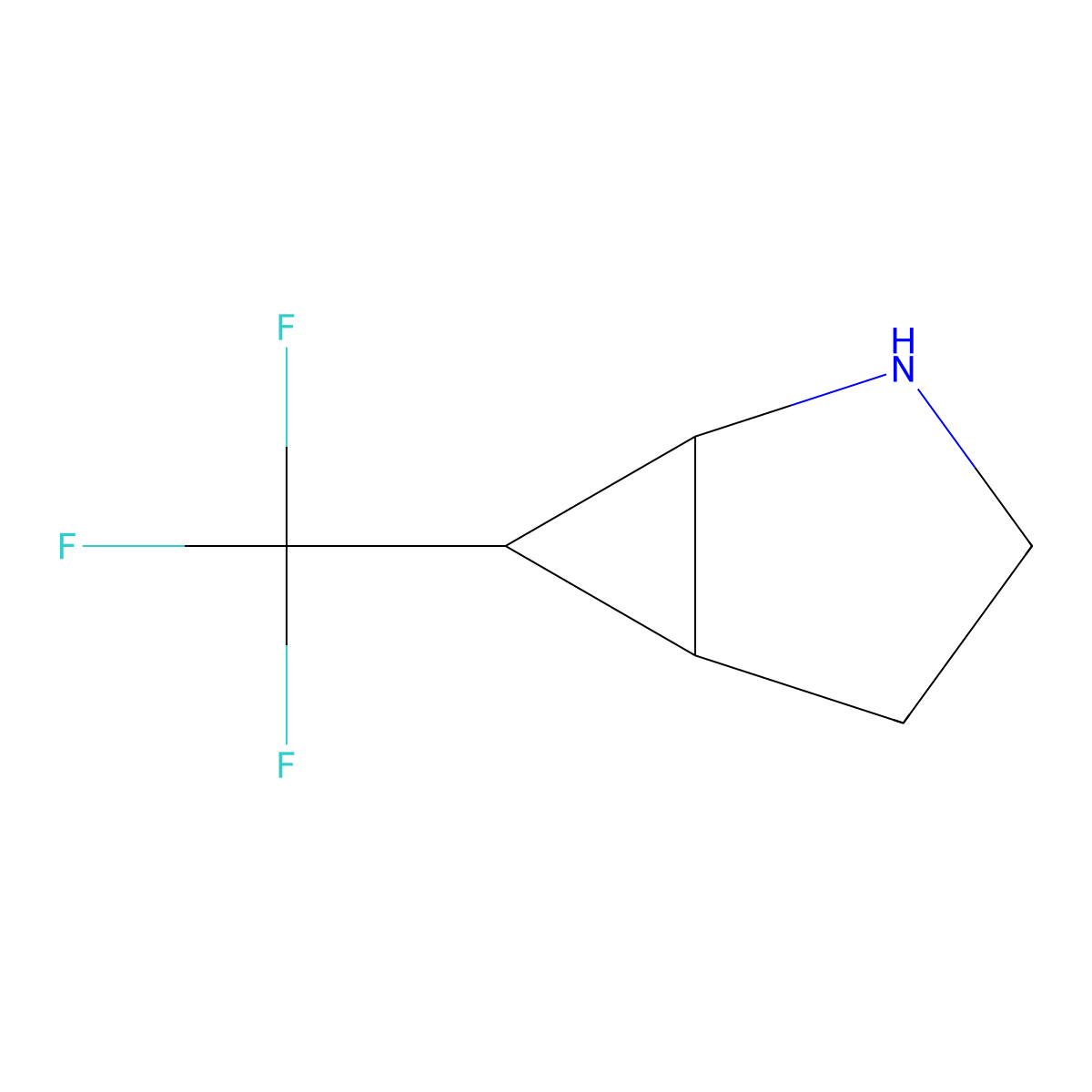 6-(Trifluoromethyl)-2-azabicyclo[3.1.0]hexane molecular structure, CAS 1375794-74-3