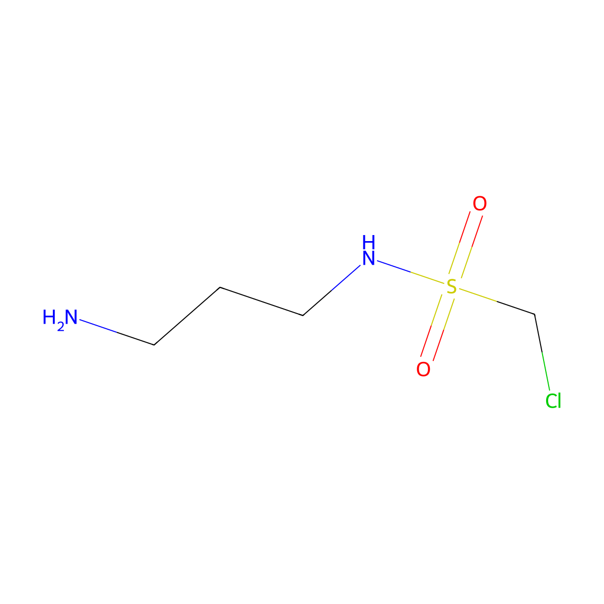 N-(3-aminopropyl)-1-chloromethanesulfonamide molecular structure, CAS 1375794-75-4