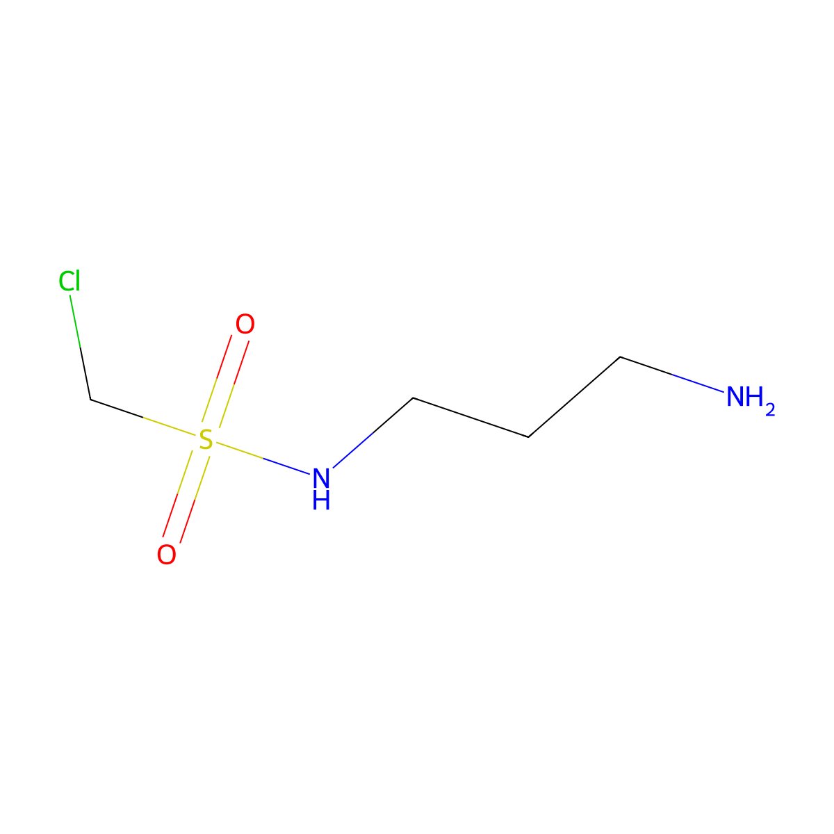 N-(3-aminopropyl)-1-chloromethanesulfonamide molecular structure, CAS 1375794-75-4