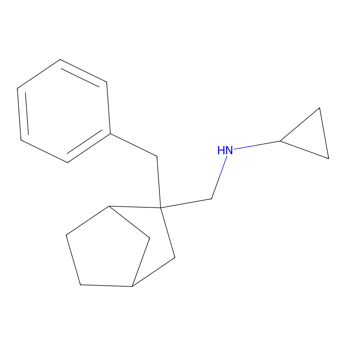 N-({2-benzylbicyclo[2.2.1]heptan-2-yl}methyl)cyclopropanamine molecular structure, CAS 1375794-76-5