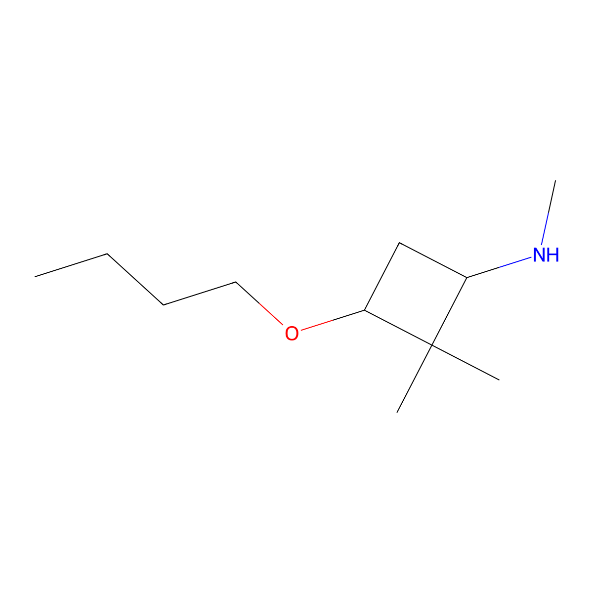 3-butoxy-N,2,2-trimethylcyclobutan-1-amine molecular structure, CAS 1375794-79-8