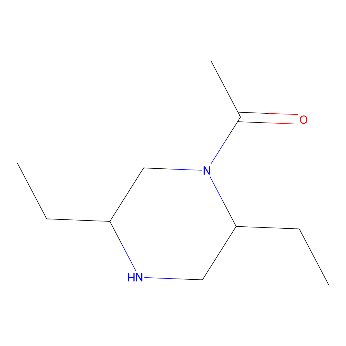 1-(2,5-Diethylpiperazin-1-yl)ethan-1-one molecular structure, CAS 1375794-83-4