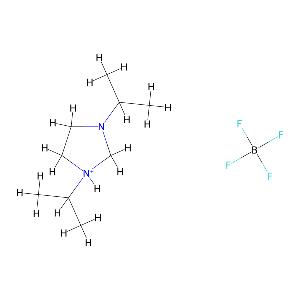 1,3-Di(propan-2-yl)imidazolidin-1-ium tetrafluoroborate molecular structure, CAS 137581-18-1