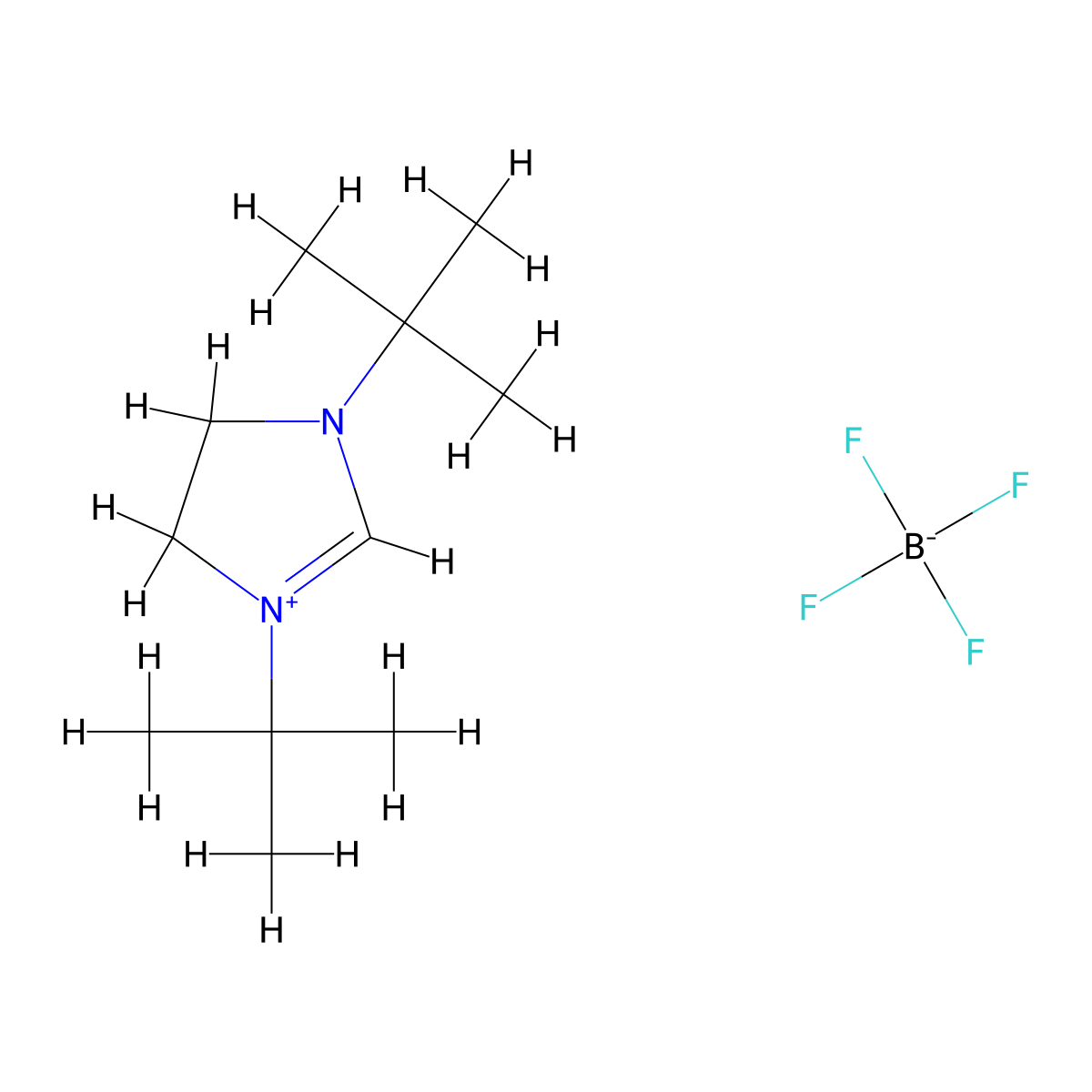 1,3-Di-tert-butylimidazolinium tetrafluoroborate molecular structure, CAS 137581-21-6