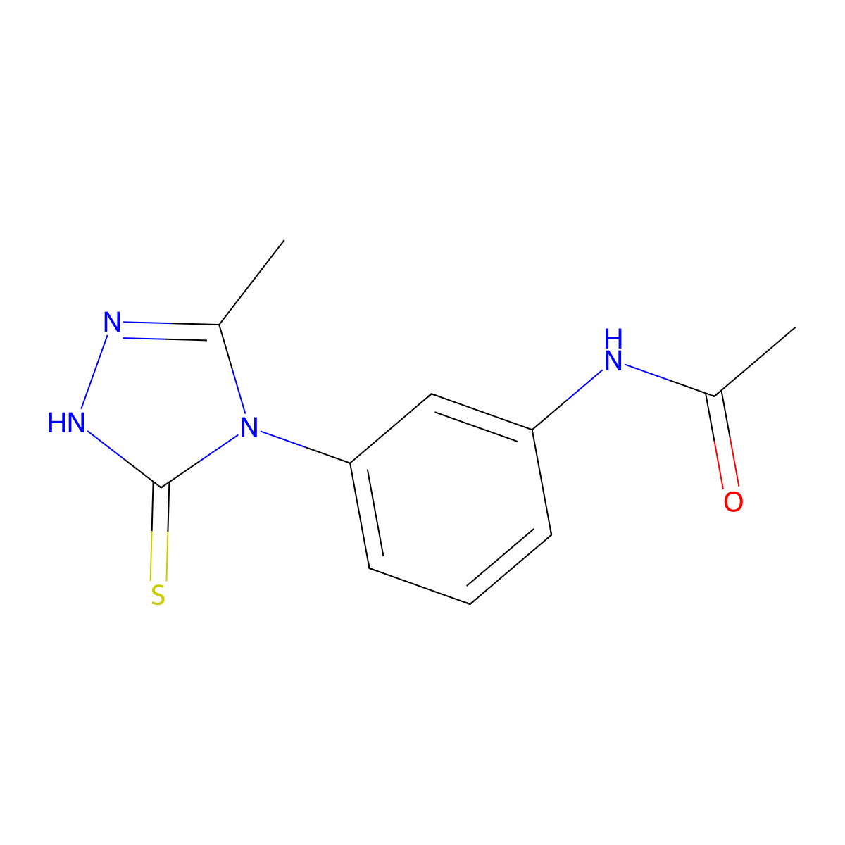 N-[3-(3-methyl-5-sulfanyl-4H-1,2,4-triazol-4-yl)phenyl]acetamide molecular structure, CAS 137582-02-6