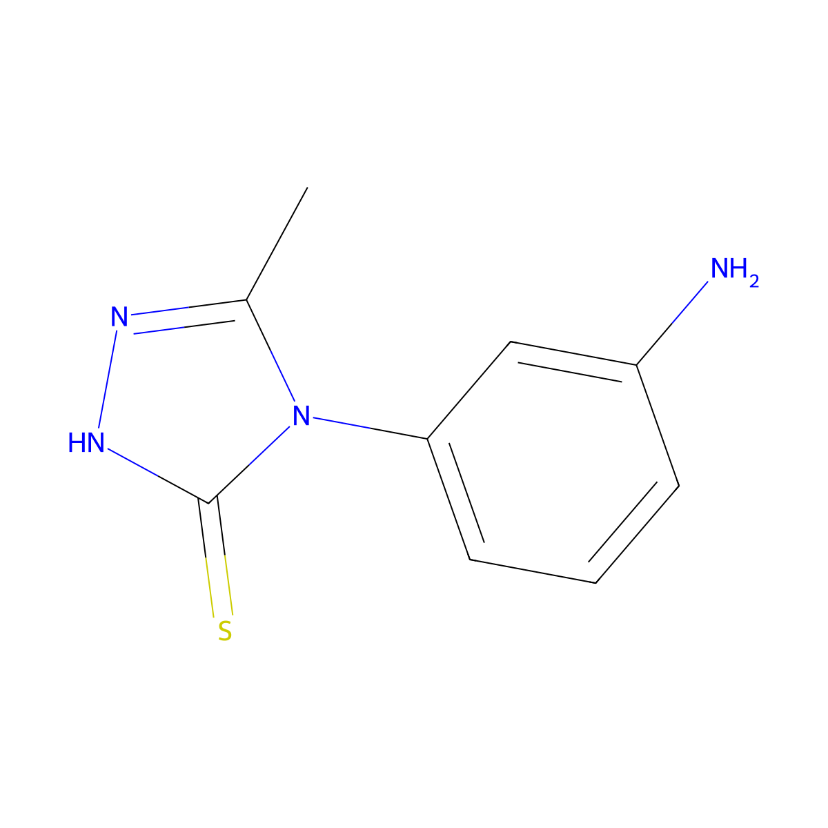 4-(3-aminophenyl)-5-methyl-4H-1,2,4-triazole-3-thiol molecular structure, CAS 137582-04-8