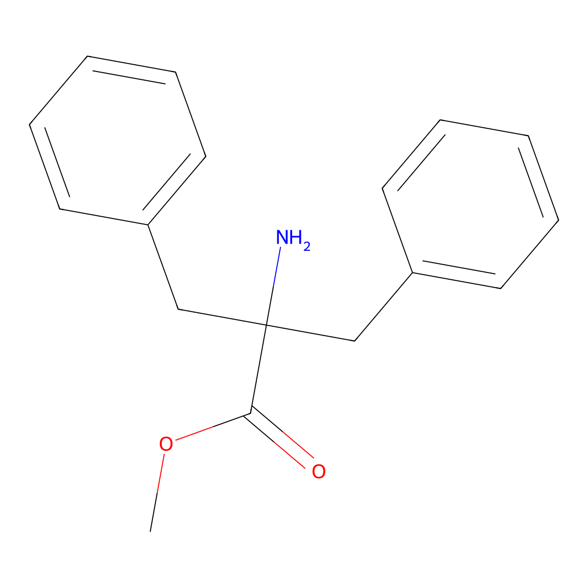 Methyl 2-amino-2-benzyl-3-phenylpropanoate molecular structure, CAS 137582-40-2
