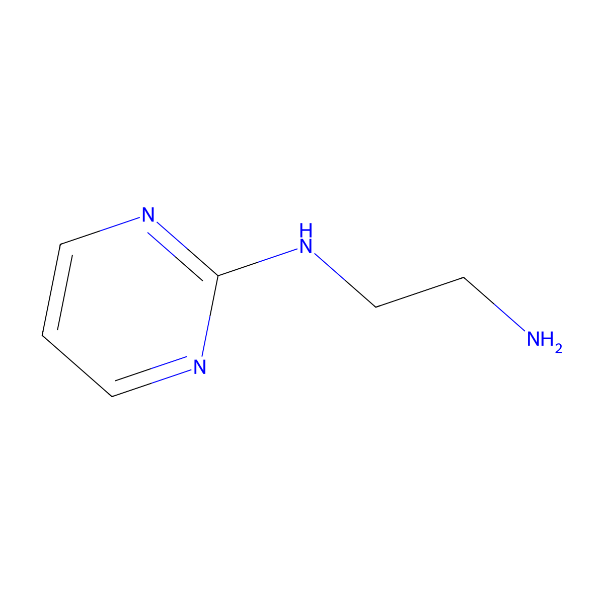 N1-(Pyrimidin-2-YL)ethane-1,2-diamine molecular structure, CAS 137583-05-2