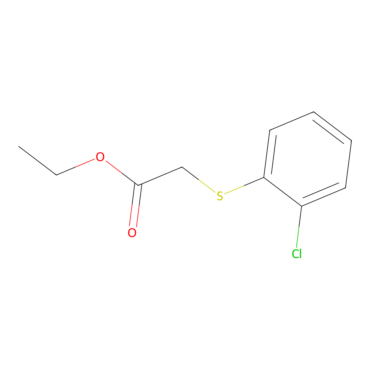 Ethyl 2-[(2-chlorophenyl)sulfanyl]acetate molecular structure, CAS 137583-58-5