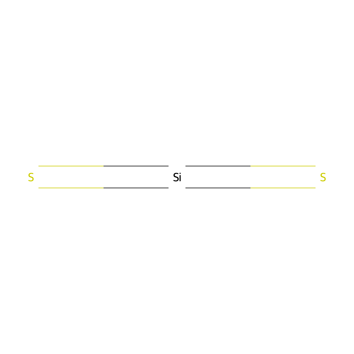 Silicon disulfide molecular structure, CAS 13759-10-9