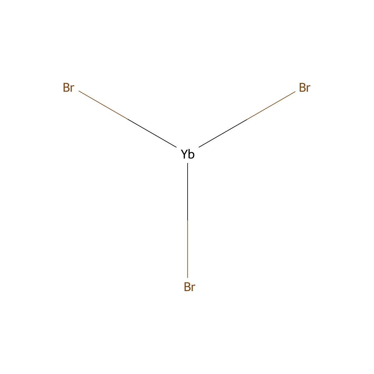 Ytterbium bromide (YbBr3) molecular structure, CAS 13759-89-2