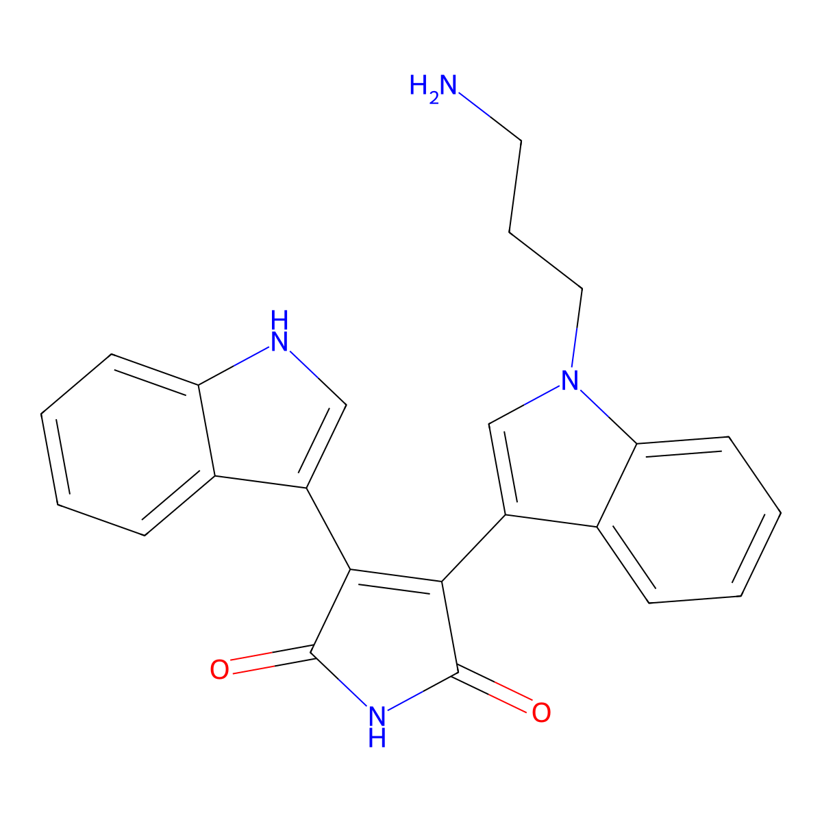 Bisindolylmaleimide III molecular structure, CAS 137592-43-9