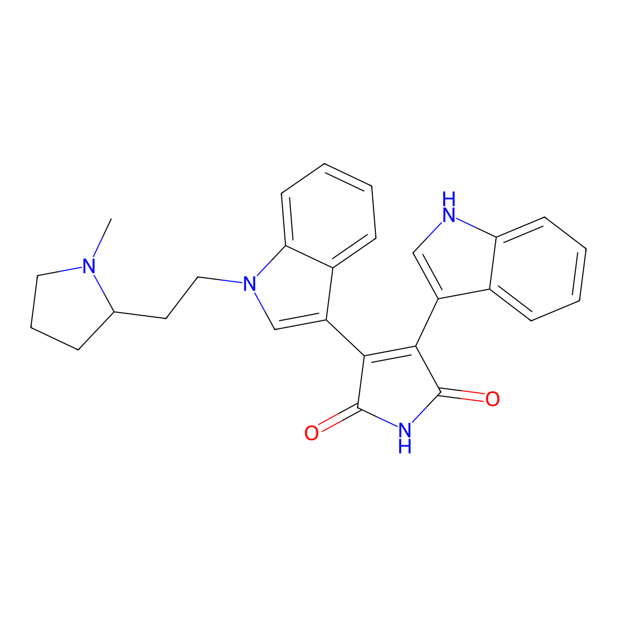 bisindolylmaleimide II molecular structure, CAS 137592-45-1
