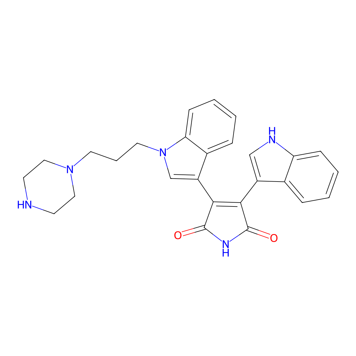 Bisindolylmaleimide VII molecular structure, CAS 137592-47-3