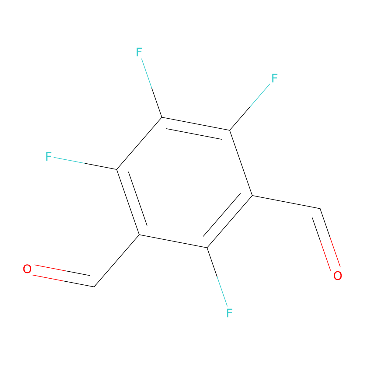 2,4,5,6-Tetrafluorobenzene-1,3-dicarbaldehyde molecular structure, CAS 137593-09-0
