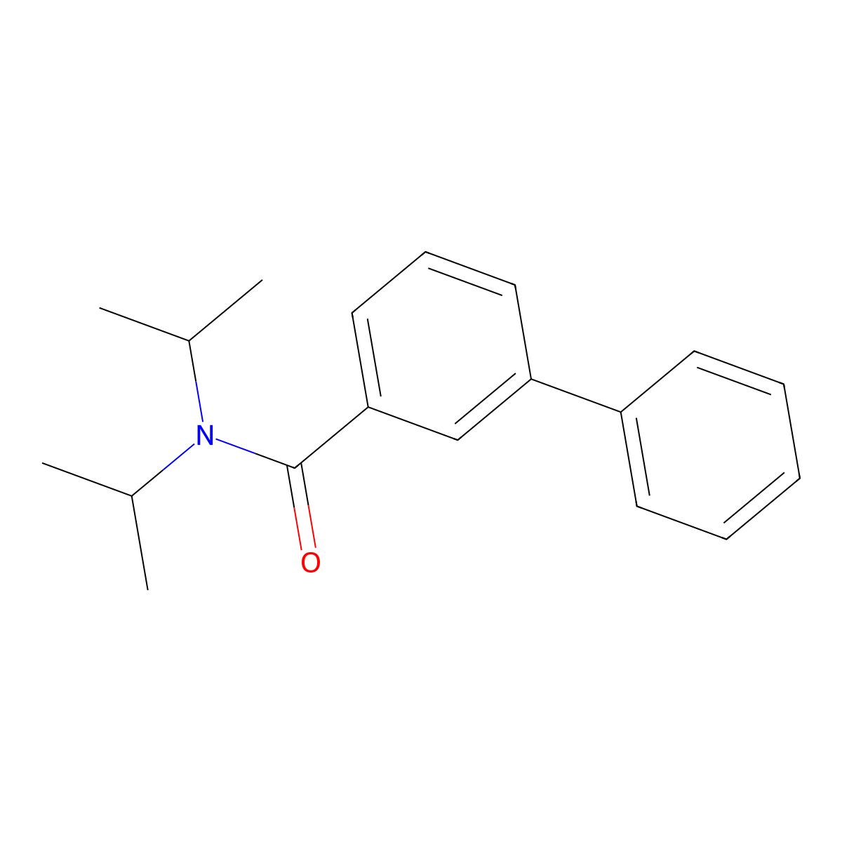 N,N-bis(propan-2-yl)-[1,1'-biphenyl]-3-carboxamide molecular structure, CAS 1375931-00-2