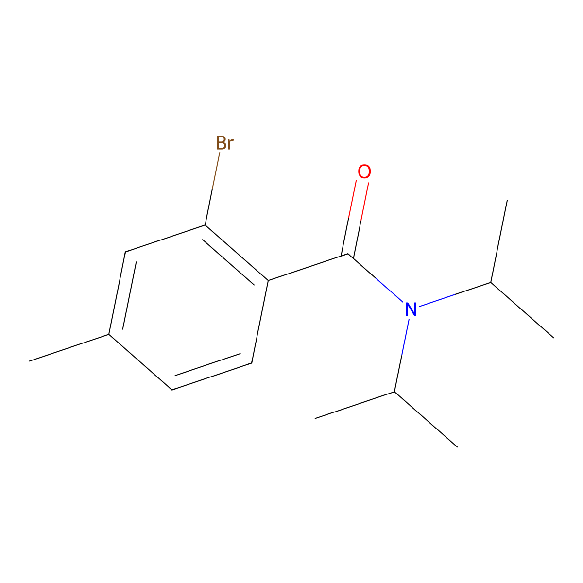 2-bromo-4-methyl-N,N-bis(propan-2-yl)benzamide molecular structure, CAS 1375931-07-9