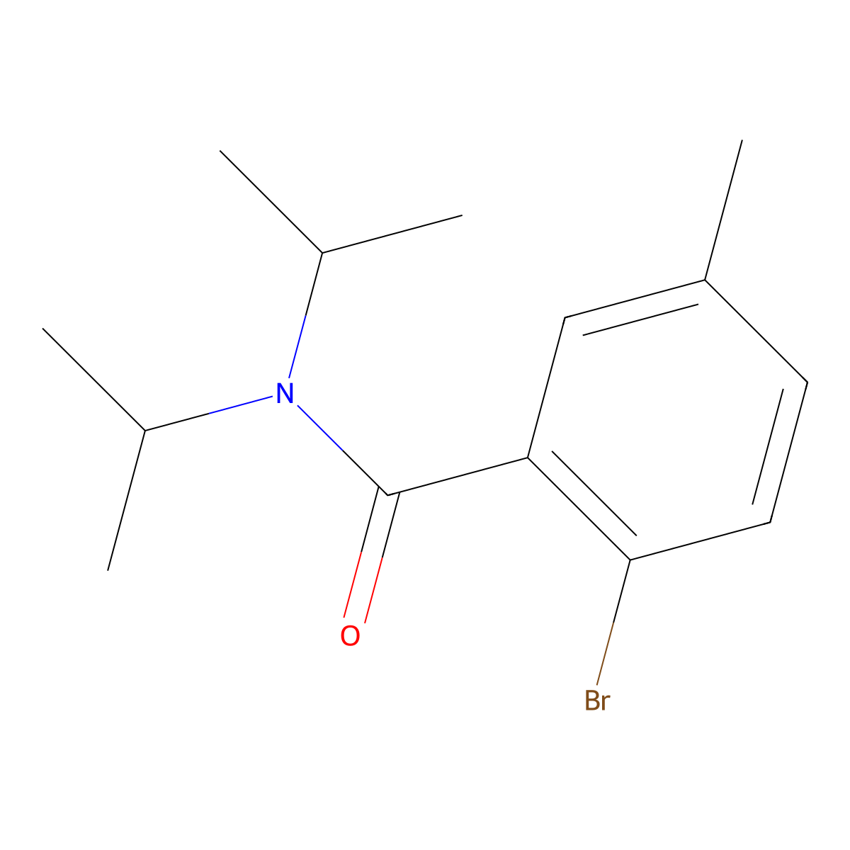 2-bromo-5-methyl-N,N-bis(propan-2-yl)benzamide molecular structure, CAS 1375931-09-1