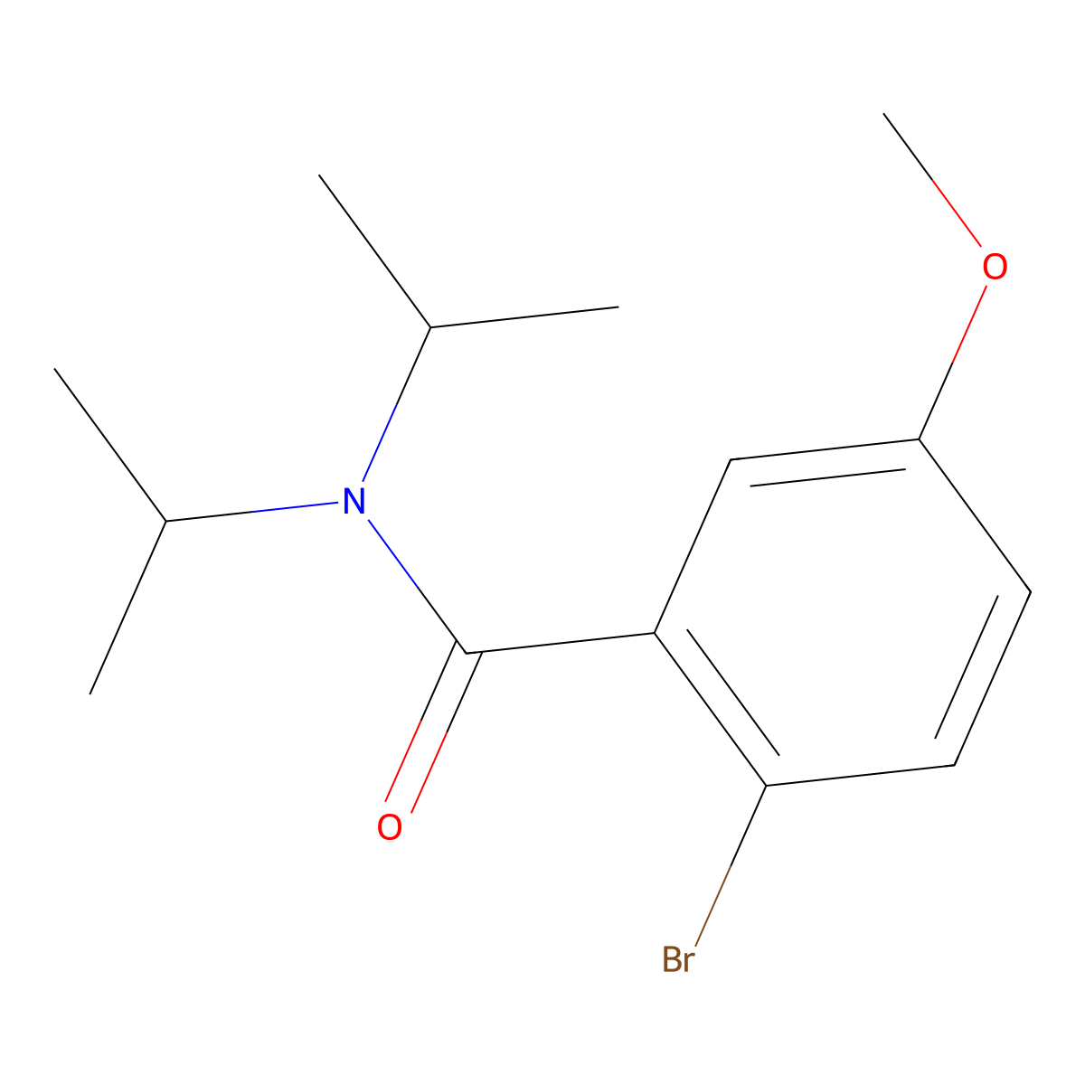 2-bromo-5-methoxy-N,N-bis(propan-2-yl)benzamide molecular structure, CAS 1375931-12-6