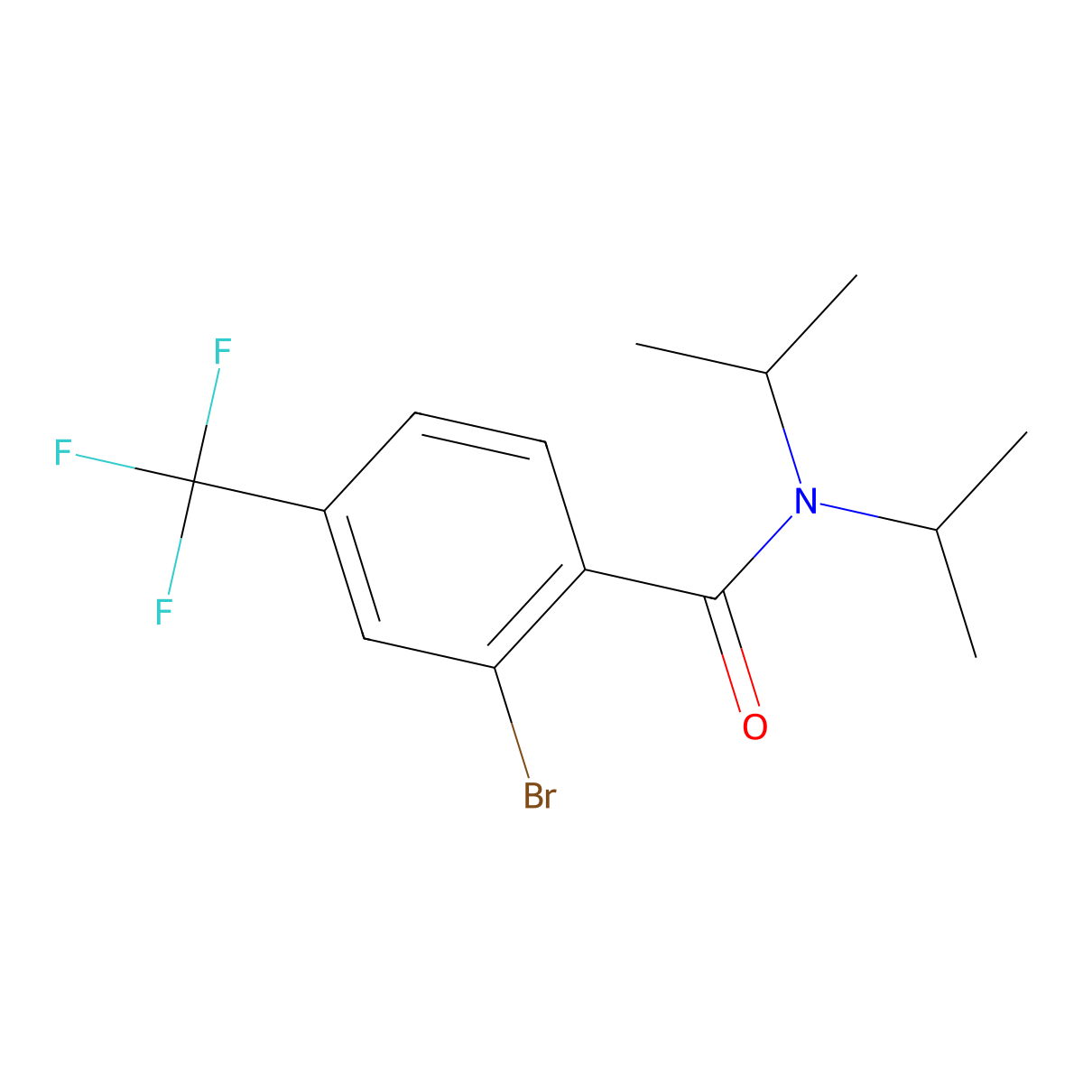2-Bromo-N,N-bis(1-methylethyl)-4-(trifluoromethyl)benzamide molecular structure, CAS 1375931-18-2