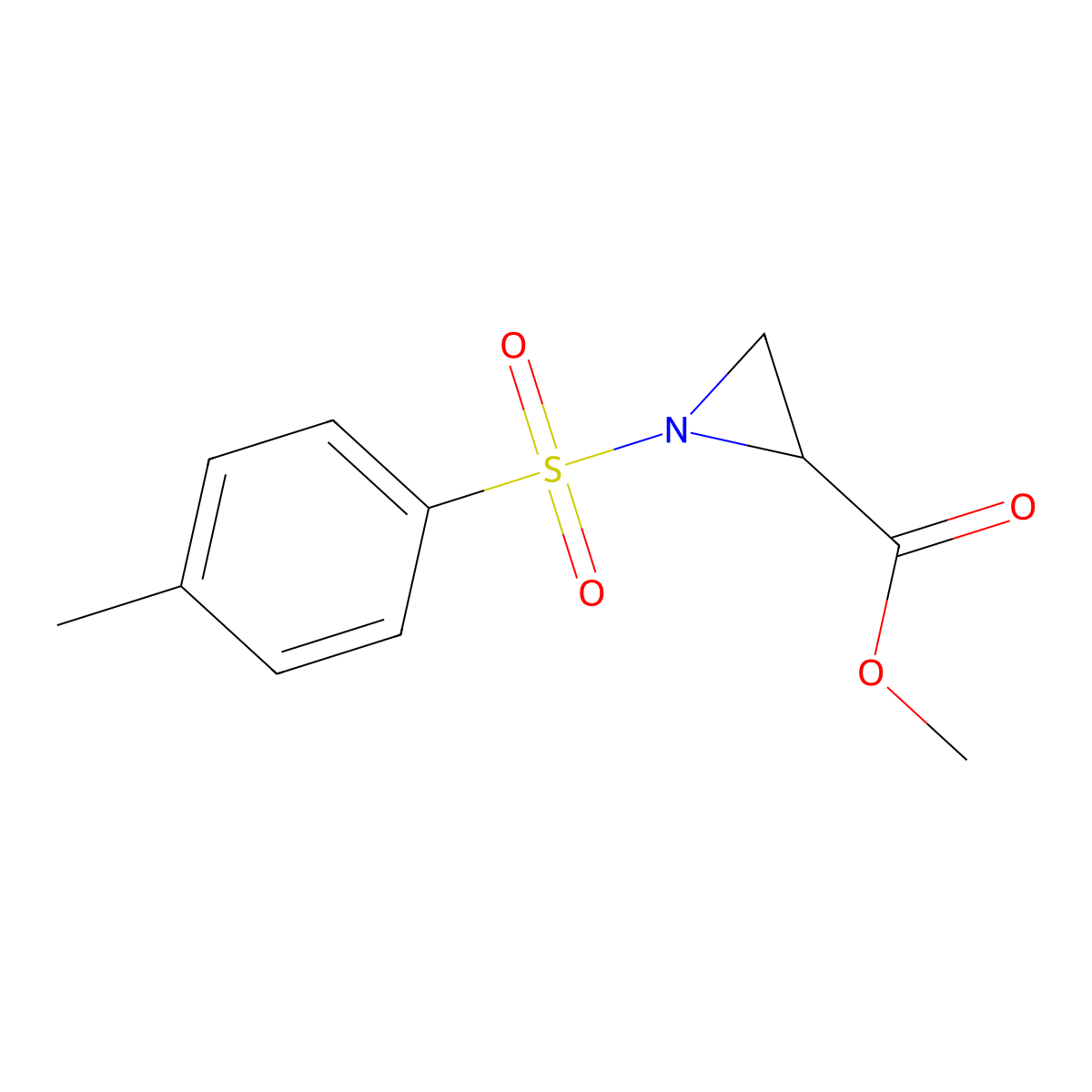 Methyl 1-(4-methylbenzenesulfonyl)aziridine-2-carboxylate molecular structure, CAS 137595-25-6