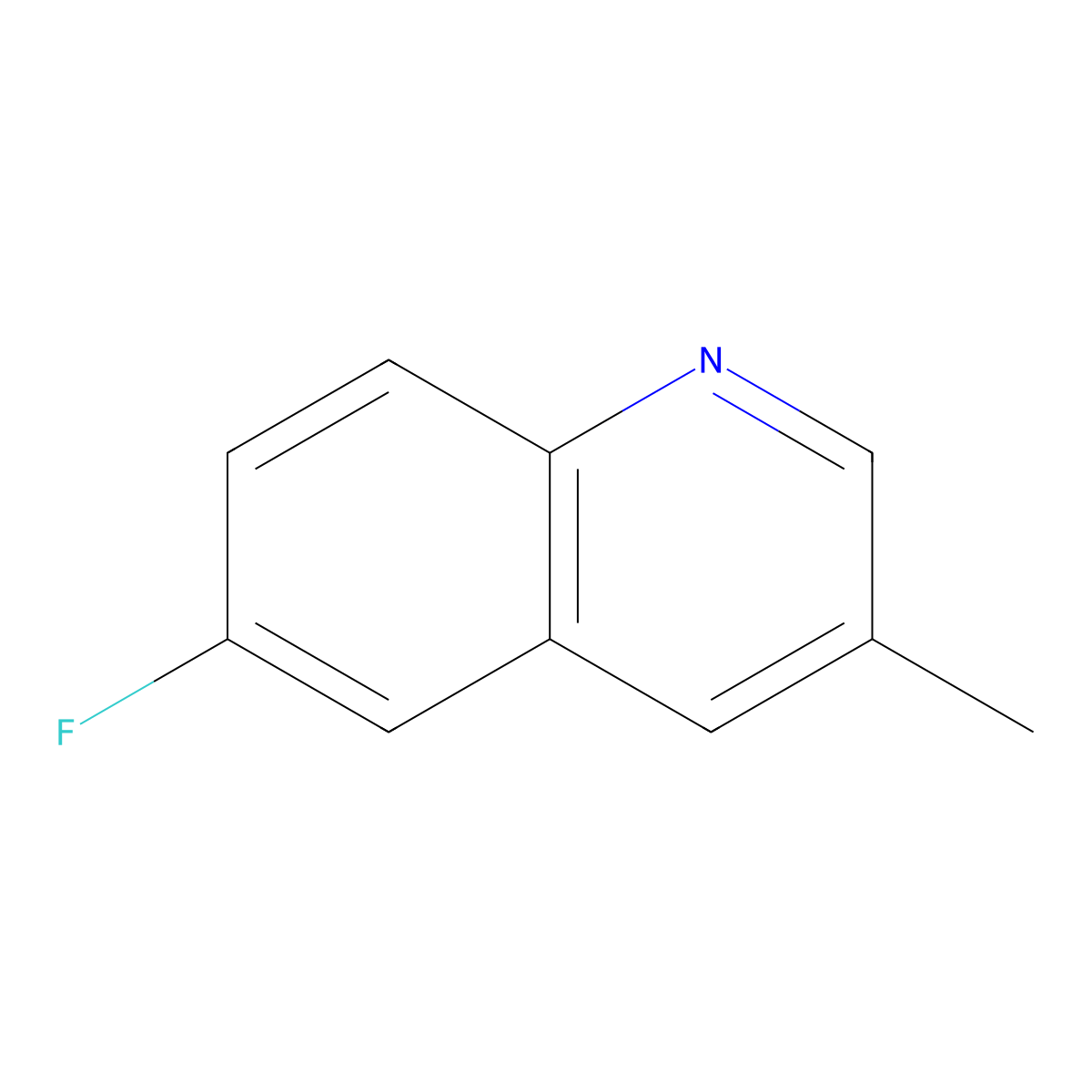 6-Fluoro-3-methylquinoline molecular structure, CAS 137595-46-1