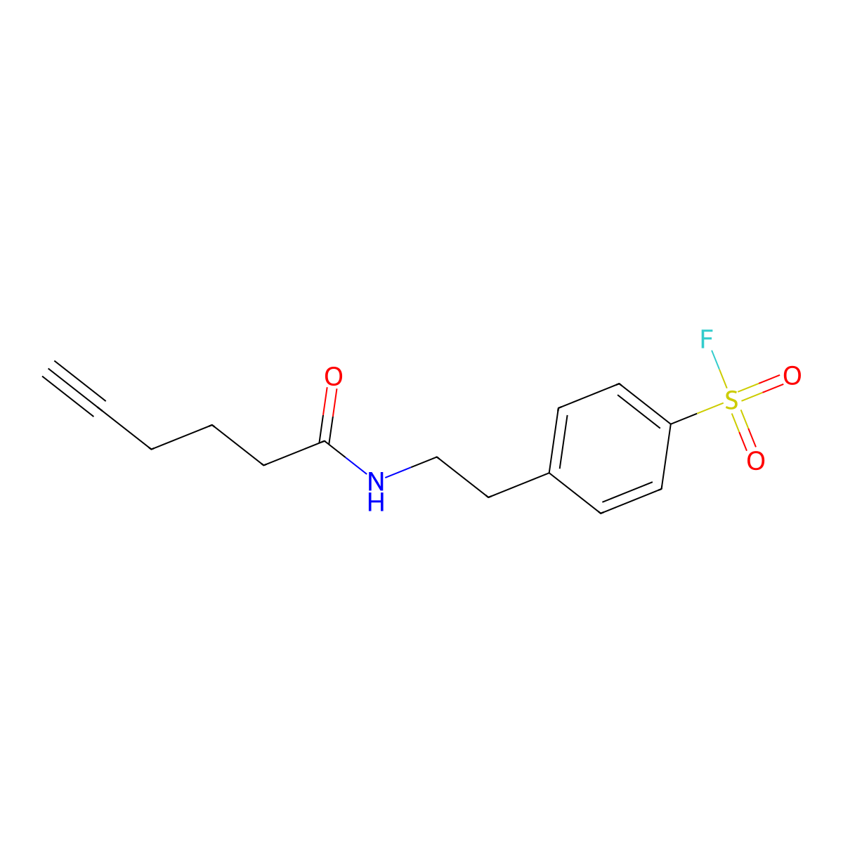 4-[2-(Hex-5-ynamido)ethyl]benzene-1-sulfonyl fluoride molecular structure, CAS 1375960-13-6