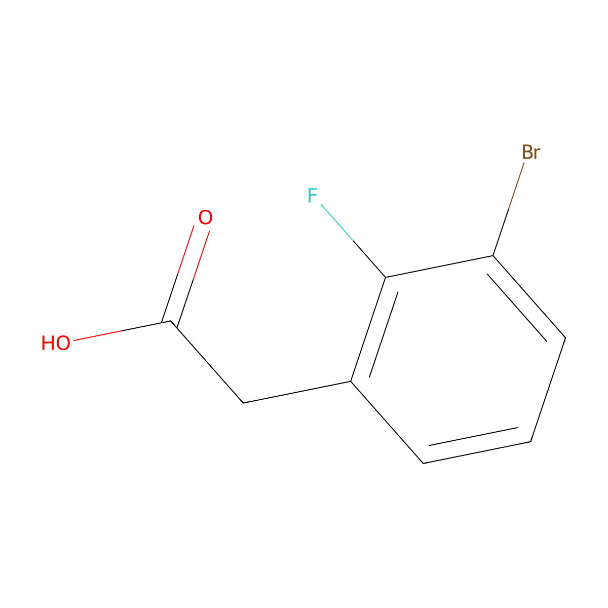 2-(3-Bromo-2-fluorophenyl)acetic acid molecular structure, CAS 1375964-39-8