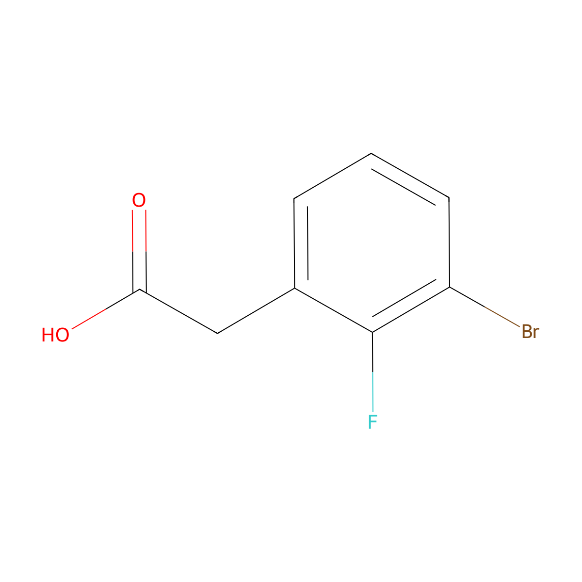 2-(3-Bromo-2-fluorophenyl)acetic acid molecular structure, CAS 1375964-39-8