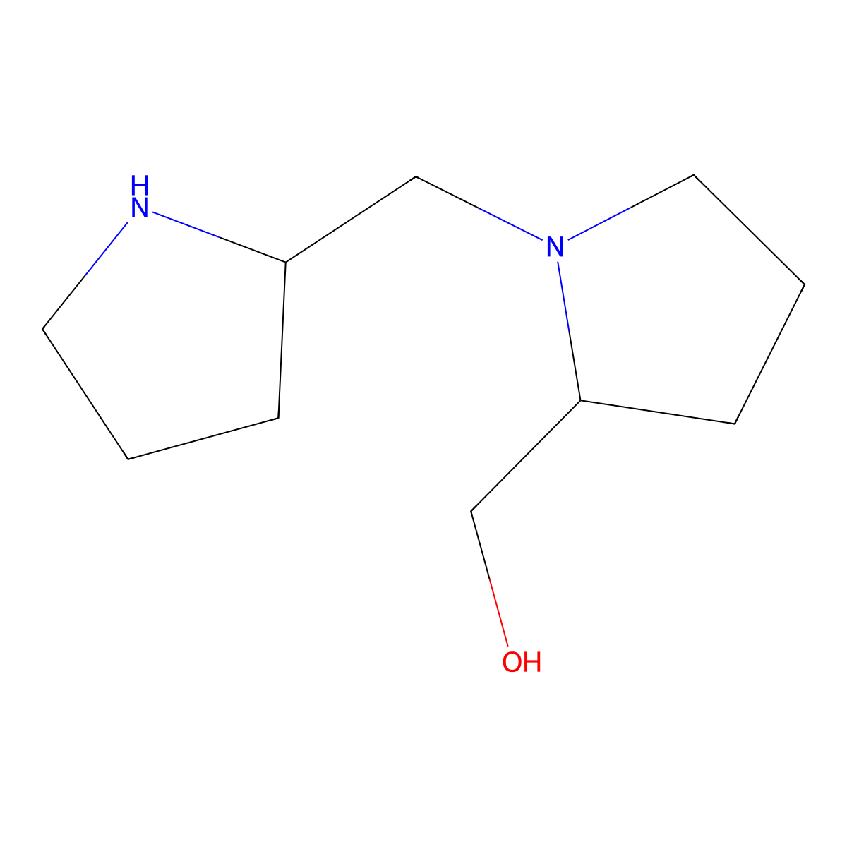 [1-(Pyrrolidin-2-ylmethyl)pyrrolidin-2-yl]methanol molecular structure, CAS 1375987-06-6