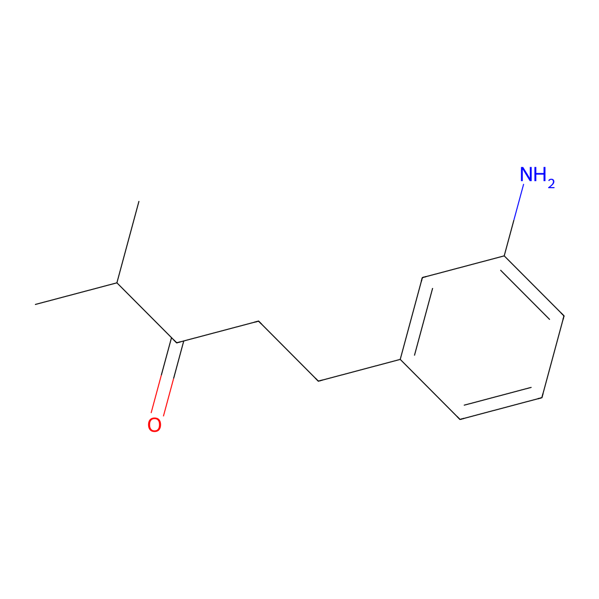 1-(3-Aminophenyl)-4-methylpentan-3-one molecular structure, CAS 1375989-82-4